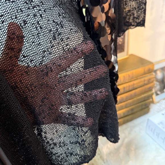 Vintage Alberto Makali  sheer elegant sequinned Cardigan - Picture 8 of 12